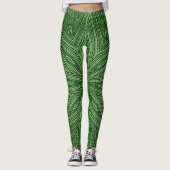 Leggings voor groene Bamboe Star Pattern Yoga Pant (Voorkant)