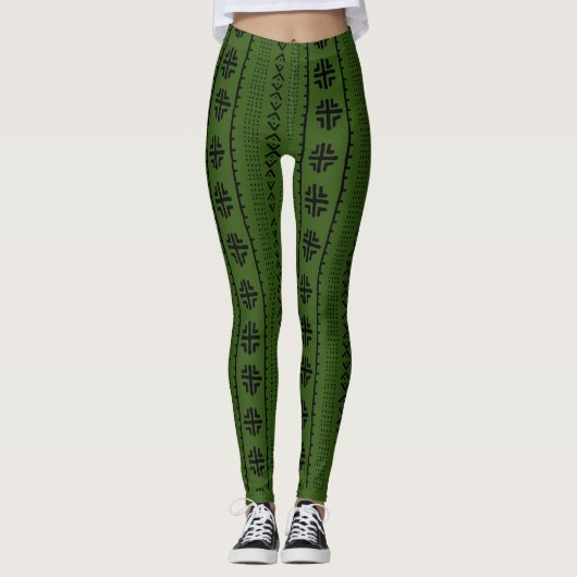 Leggings voor het afdrukken van Afrikaanse modderk (Voorkant)