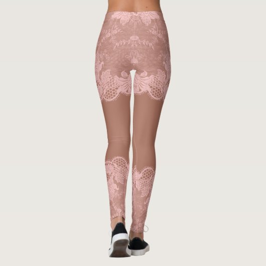 Leggings voor het huidkleur-effect op pure kant pa (Achterkant)