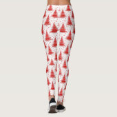 Leggings voor het ontwerp van het rode kerstboompa (Achterkant)