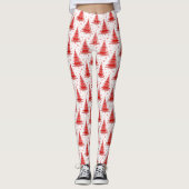 Leggings voor het ontwerp van het rode kerstboompa (Voorkant)