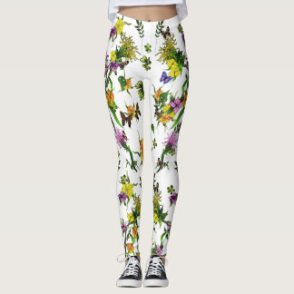 Leggings voor het vieren van de bloem met vlinderb