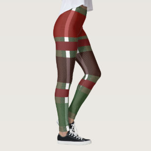 Leggings voor kerstcadeau Green Burgandy