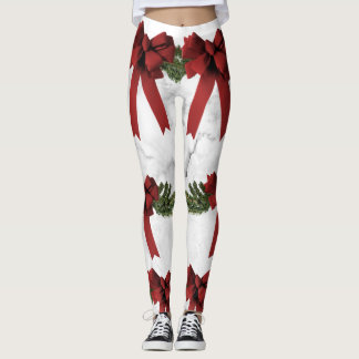 Leggings voor kerstcadeautjes en marmer