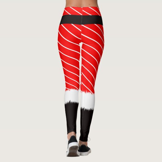 Leggings voor kerstkostuum rode kleur (Achterkant)