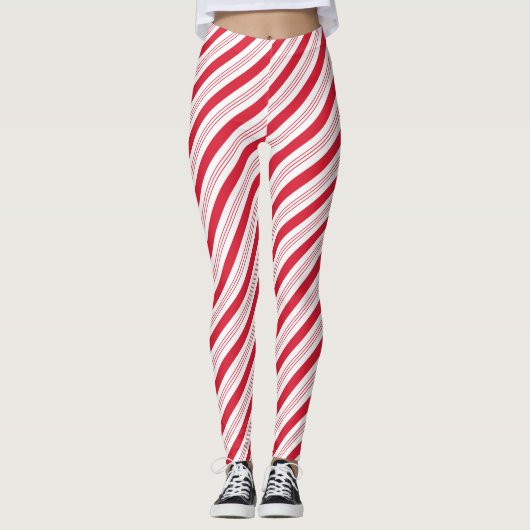 Leggings voor kerstpannen met snoepriet (Voorkant)