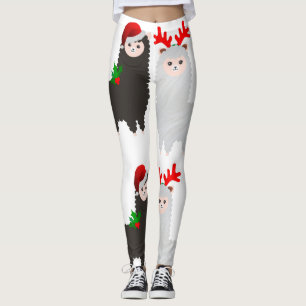 leggings voor kerstrendierrender alpacas