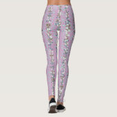Leggings voor lavender Dragonfly en Stippen (Achterkant)