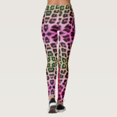 leggings voor neonroze luipaard (Achterkant)