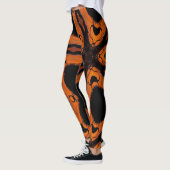 leggings voor Oranje en zwarte moderne geometrisch (Links)