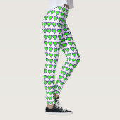 Leggings voor Paarse en groene harten (Rechts)