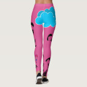 Leggings voor Pixie-sceneratie met scherven roze (Achterkant)