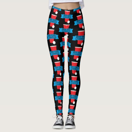 leggings voor pongkampioen bier (Voorkant)