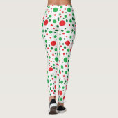 Leggings voor Red Green White Kerstfeestdag (Achterkant)