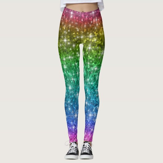 Leggings voor regenbooglitter (Voorkant)
