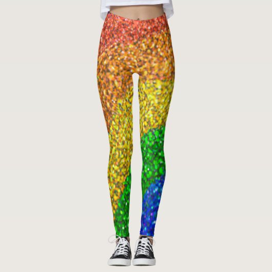 Leggings voor regenbooglittering (Voorkant)