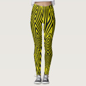 Leggings voor regenboogrex Retro: Geel (Voorkant)