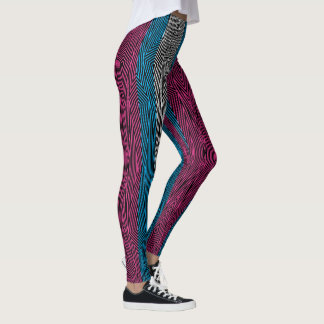 Leggings voor regenboogrex Retro: Transvlag omgeke