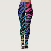 Leggings voor regenboogzebraafdruk (Achterkant)