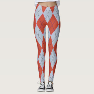 Leggings voor rode blauwe diamanten