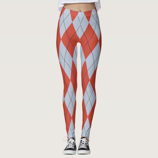 Leggings voor rode blauwe diamanten (Voorkant)