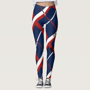 Leggings voor rode witte en blauwe spelden