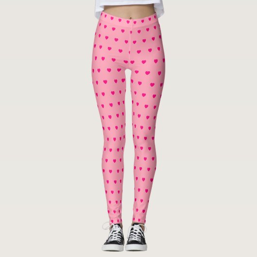 Leggings voor roze hart (Voorkant)