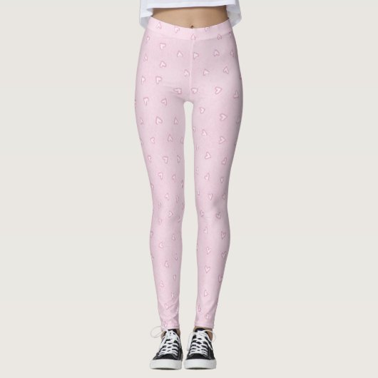 Leggings voor roze hart (Voorkant)
