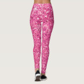 Leggings voor roze mousserende glitterpatronen (Achterkant)