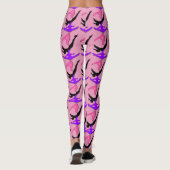Leggings voor roze trampoline gymnastiek (Achterkant)
