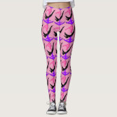 Leggings voor roze trampoline gymnastiek (Voorkant)