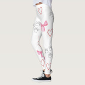 LEGGINGS VOOR SCHAKELAFDRUKKEN, HART EN BOWS (Links)