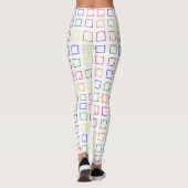 Leggings voor vierkantspatroonkleuren (Achterkant)