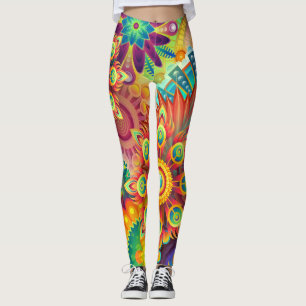 Leggings voor vrouwen Eco Fitness Colorful Abstr