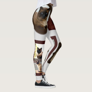 Leggings voor vrouwen in de kattenfamilie Siamese