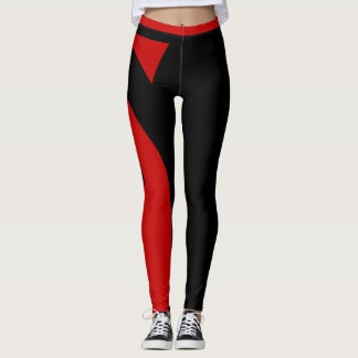 Leggings voor vrouwen Rood en zwart