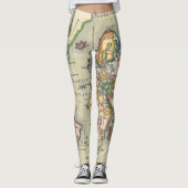 Leggings voor Wereldkaart-avontuur (Voorkant)
