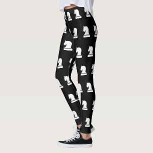 Leggings voor zwart-wit schaakstuk