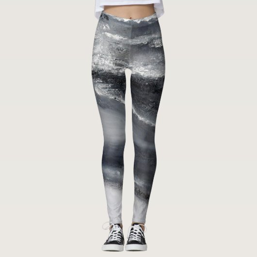 Leggings voor zwart-witstrand II-danskleuren (Voorkant)