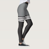 Leggings voor zwart-witstriped sport