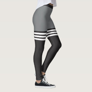 Leggings voor zwart-witstriped sport
