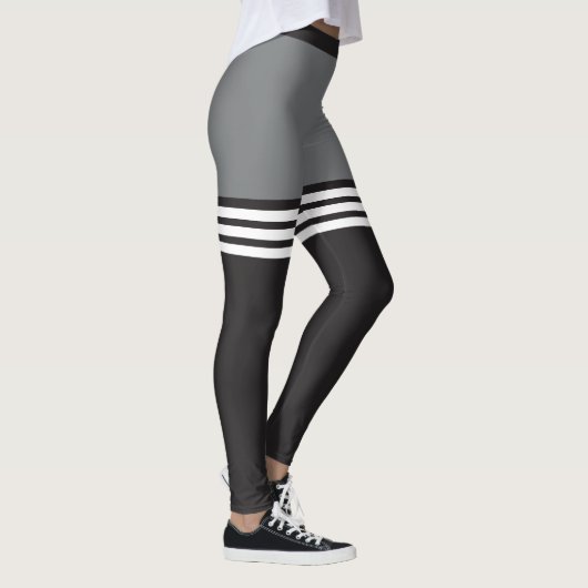 Leggings voor zwart-witstriped sport (Rechts)
