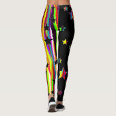 Leggings voor zwarte en regenboogsterren (Achterkant)