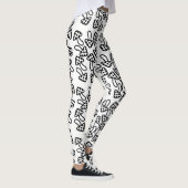 Leggings voor zwarte en witte paddenstoelen (Rechts)