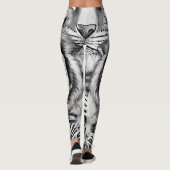 Leggings voor zwarte en witte tijger (Achterkant)