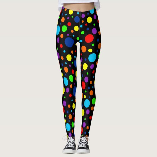 Leggings voor zwarte regenboogspots (Voorkant)
