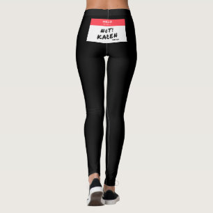 Leggings voorzijde Amerikaanse vlag en Karen Naam 