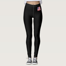 Leggings voorzijde Amerikaanse vlag en Karen Naam 