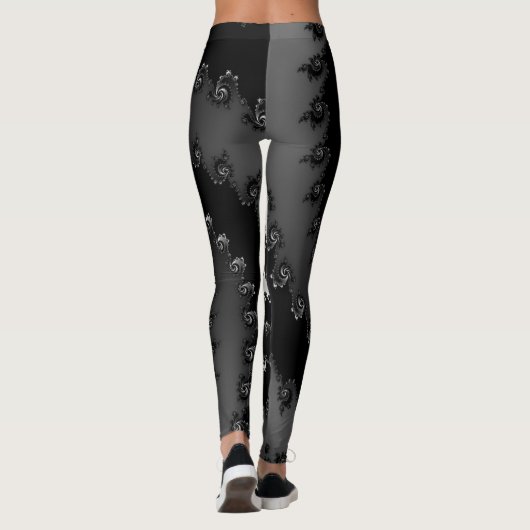 Leggings Vortex foncé fractal (Dos)