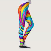 Leggings Vortex vibrant dans le tourbillon artistique (Droite)